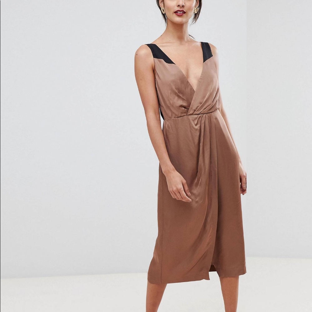 Reiss Pia V-Neck Wrap Cocktail Dress